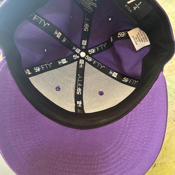 Supreme X New Era Purple Fitted Hat Size 7 1/4 57.7 cm - Picture 6 of 8